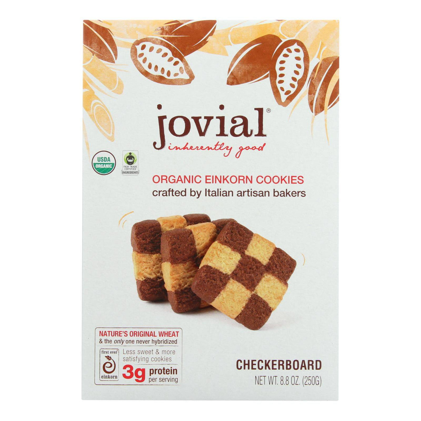 Jovial - Cookie - Organic - Einkron - Checkerboard - 8.8 Oz - Case Of 12 | OnlyNaturals.us