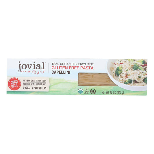 Buy Jovial - Gluten Free Brown Rice Pasta - Capellini - Case Of 12 - 12 Oz.  at OnlyNaturals.us