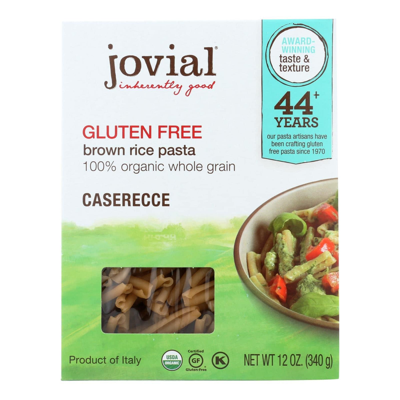 Jovial - Gluten Free Brown Rice Pasta - Caserecce - Case Of 12 - 12 Oz. | OnlyNaturals.us