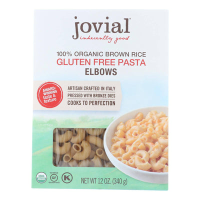 Jovial - Gluten Free Brown Rice Pasta - Elbow - Case Of 12 - 12 Oz. | OnlyNaturals.us