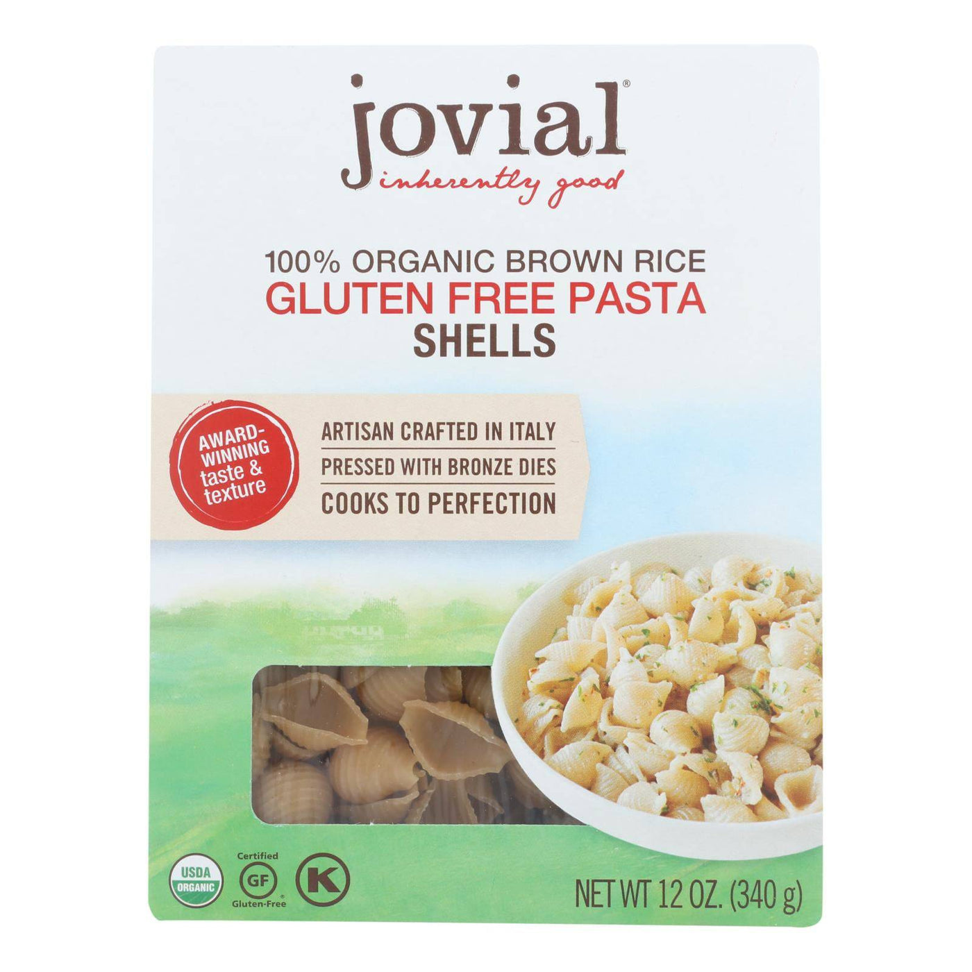 Jovial - Organic Brown Rice Pasta - Shells - Case Of 12 - 12 Oz. | OnlyNaturals.us