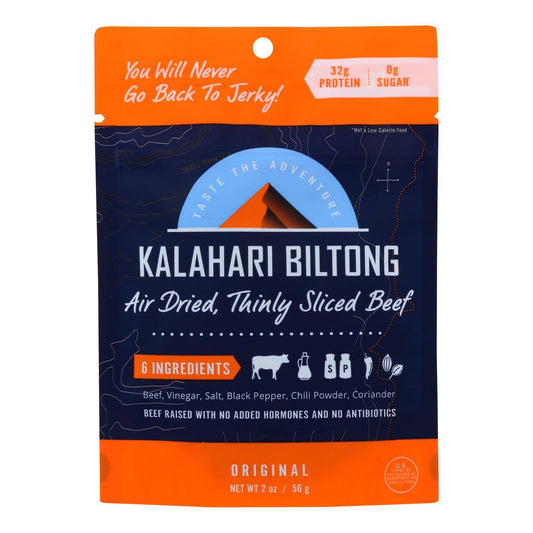 Kalahari Biltong Air-dried Sliced Beef - Case Of 8 - 2 Oz | OnlyNaturals.us