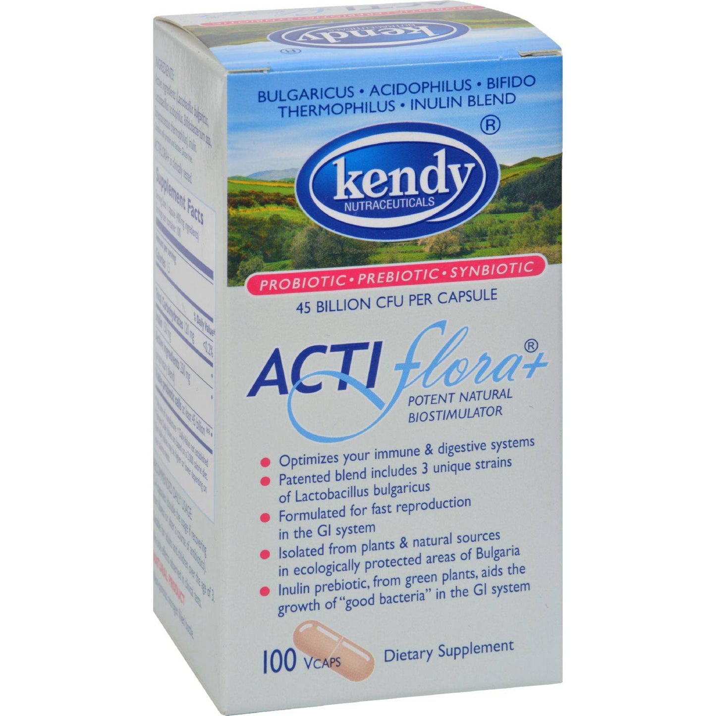 Buy Kendy Usa Prebiotic Probiotic Symbiotic Actiflora Plus - 100 Capsules  at OnlyNaturals.us