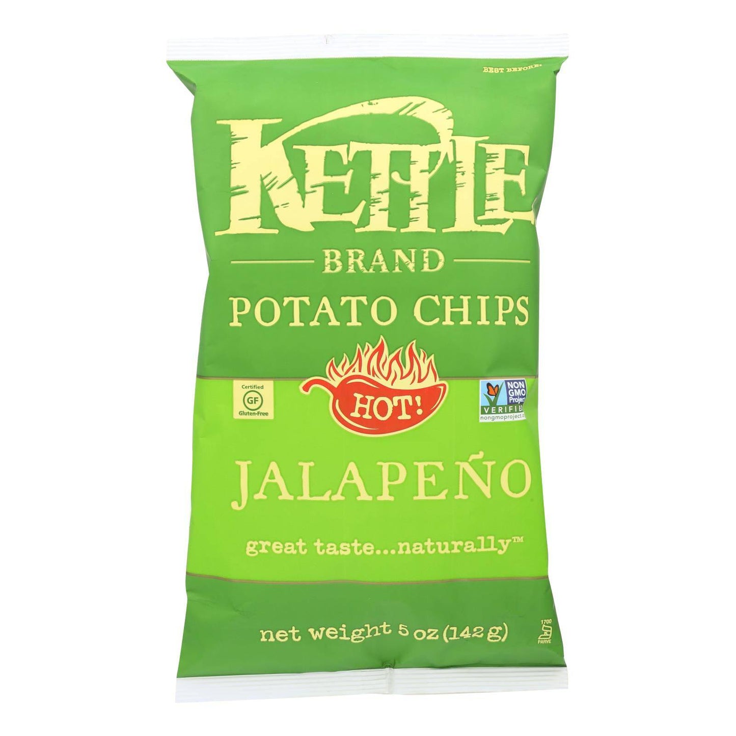 Buy Kettle Brand Potato Chips - Jalapeno - Case Of 15 - 5 Oz.  at OnlyNaturals.us