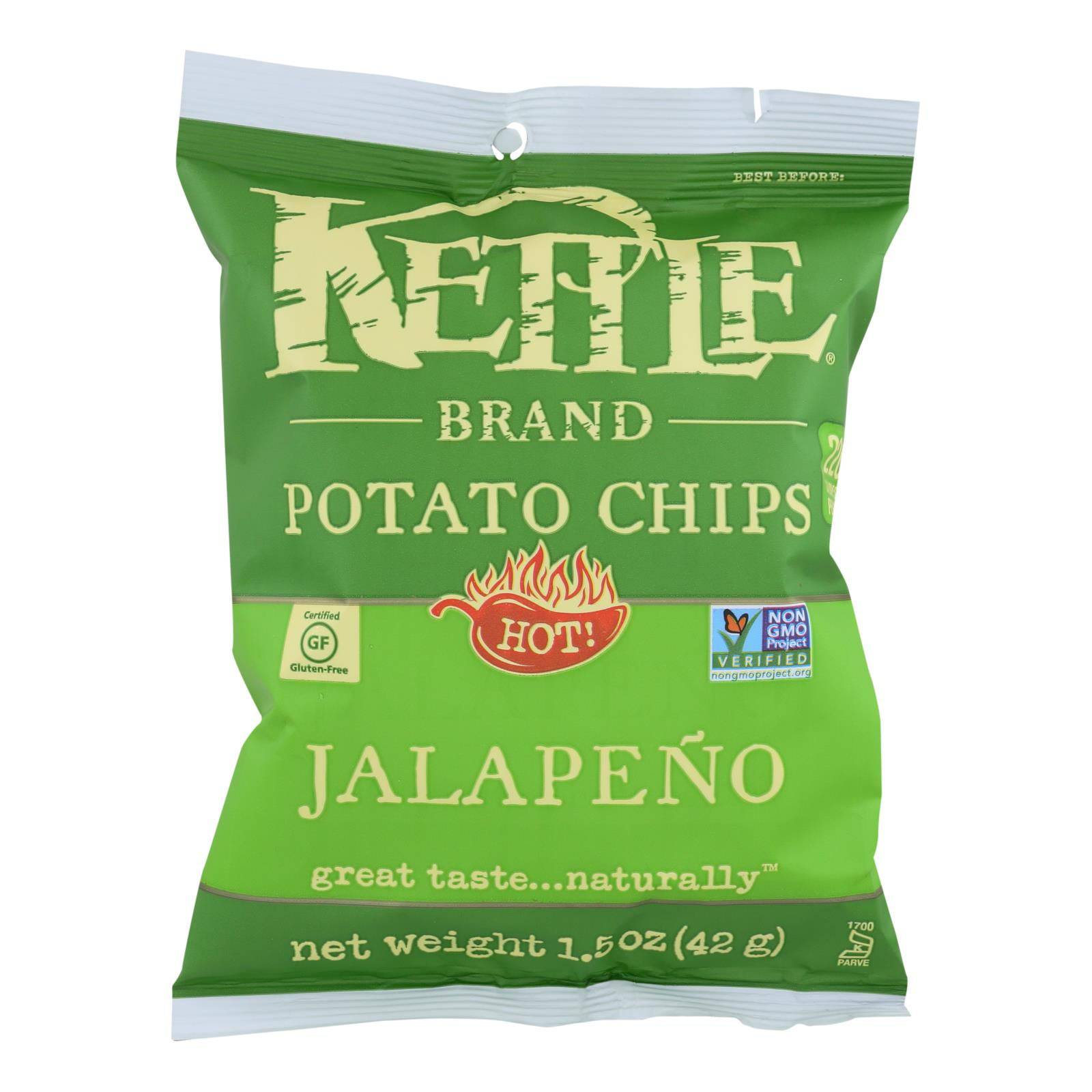 Buy Kettle Brand Potato Chips - Jalapeno - Hot - 1.5 Oz - Case Of 24  at OnlyNaturals.us