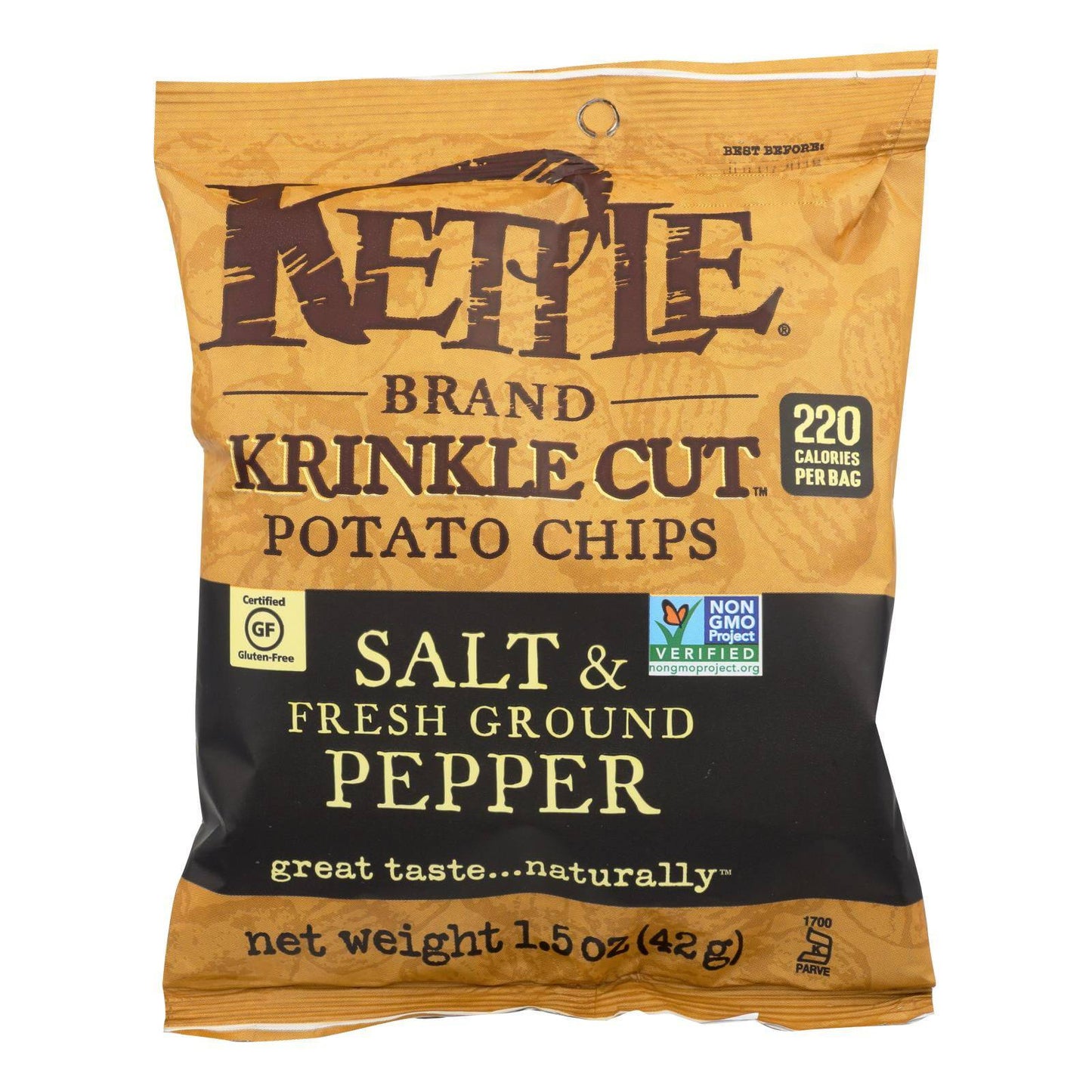 Buy Kettle Brand Potato Chips - Sea Salt And Crushed Black Pepper - Case Of 24 - 1.5 Oz.  at OnlyNaturals.us