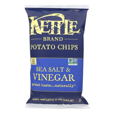Kettle Brand Potato Chips - Sea Salt And Vinegar - Case Of 15 - 5 Oz. | OnlyNaturals.us
