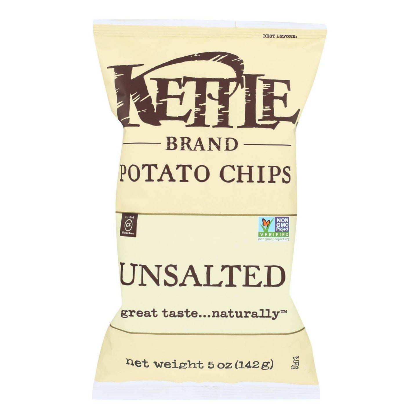 Kettle Brand Potato Chips - Unsalted - Case Of 15 - 5 Oz. | OnlyNaturals.us