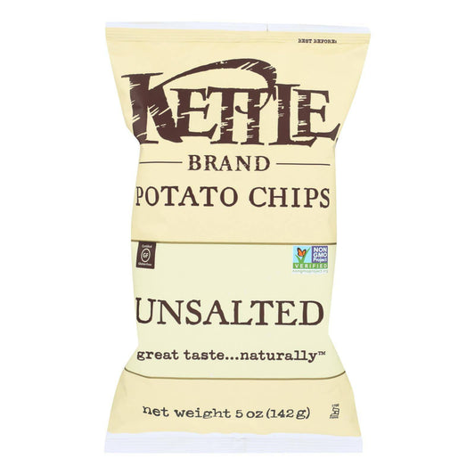 Kettle Brand Potato Chips - Unsalted - Case Of 15 - 5 Oz. | OnlyNaturals.us