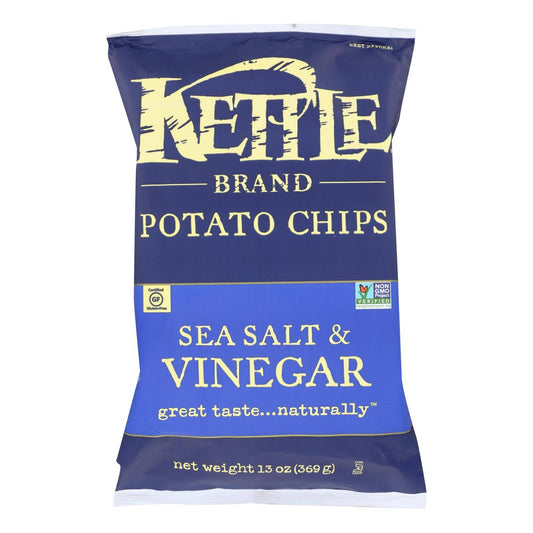 Kettle Brand - Potato Chps Sea Salt & Vngar - Case Of 9 - 13 Oz | OnlyNaturals.us