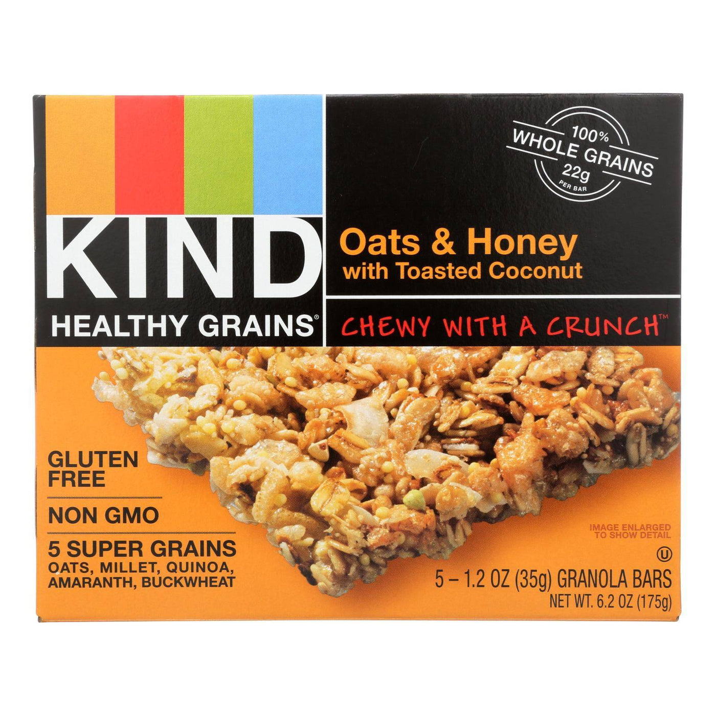 Kind Bar - Granola - Healthy Grains - Oats And Honey With Toasted Coconut - 1.2 Oz - 5 Count - Case Of 8 | OnlyNaturals.us
