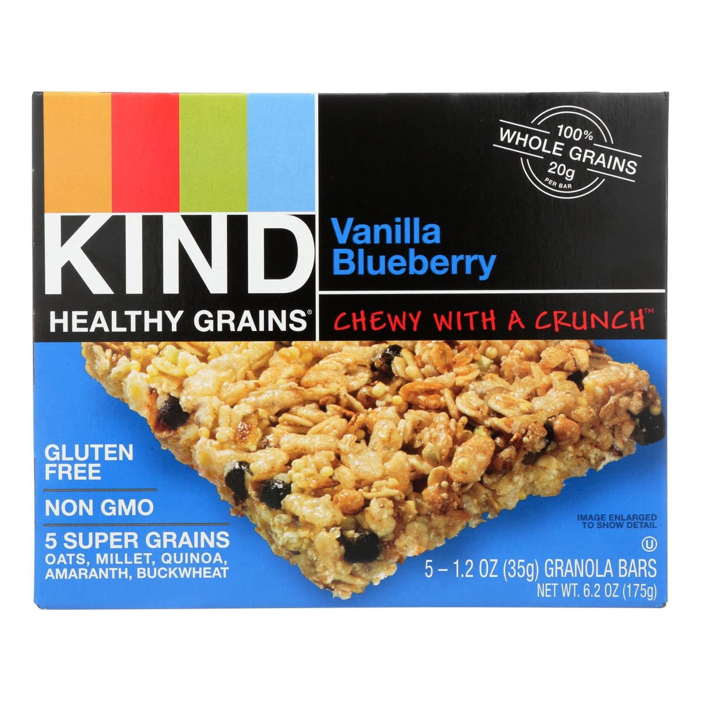 Kind Bar - Granola - Healthy Grains - Vanilla Blueberry - 1.2 Oz - 5 Count - Case Of 8 | OnlyNaturals.us