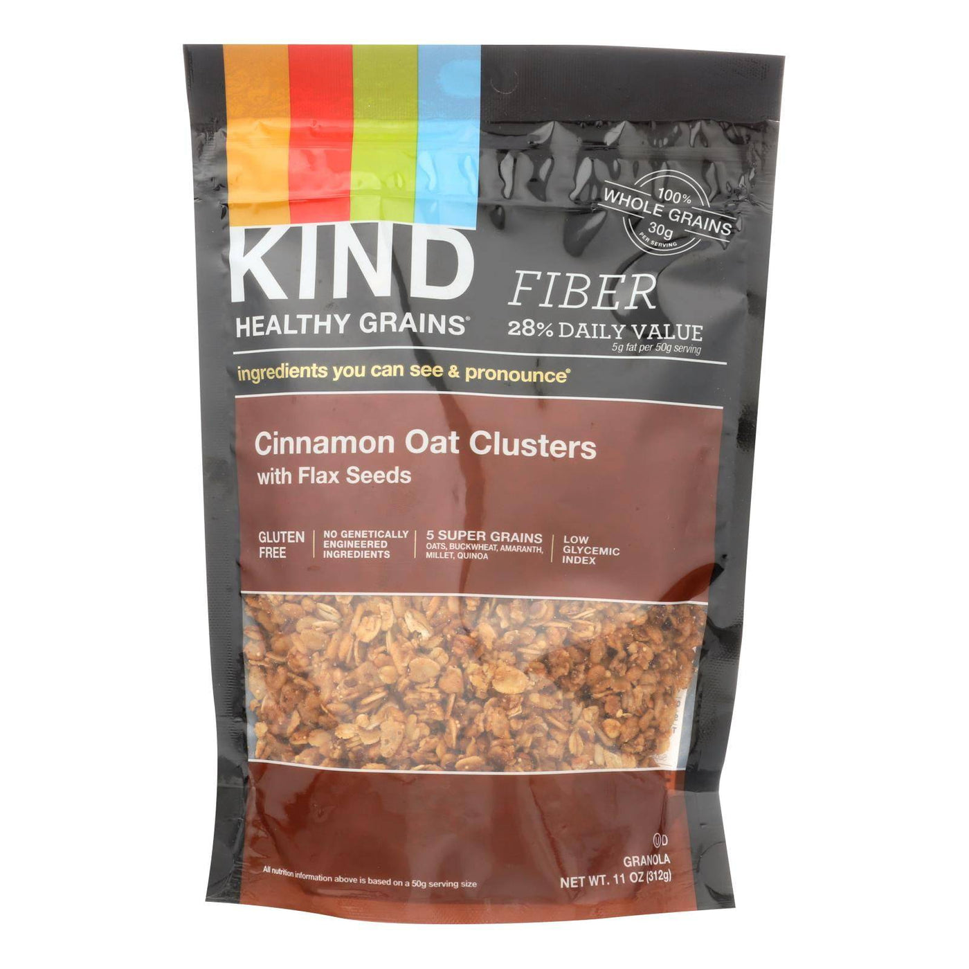 Kind Healthy Grains Cinnamon Oat Clusters With Flax Seeds - 11 Oz - Case Of 6 | OnlyNaturals.us