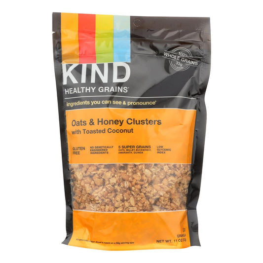 Kind Healthy Grains Oats And Honey Clusters With Toasted Coconut - 11 Oz - Case Of 6 | OnlyNaturals.us