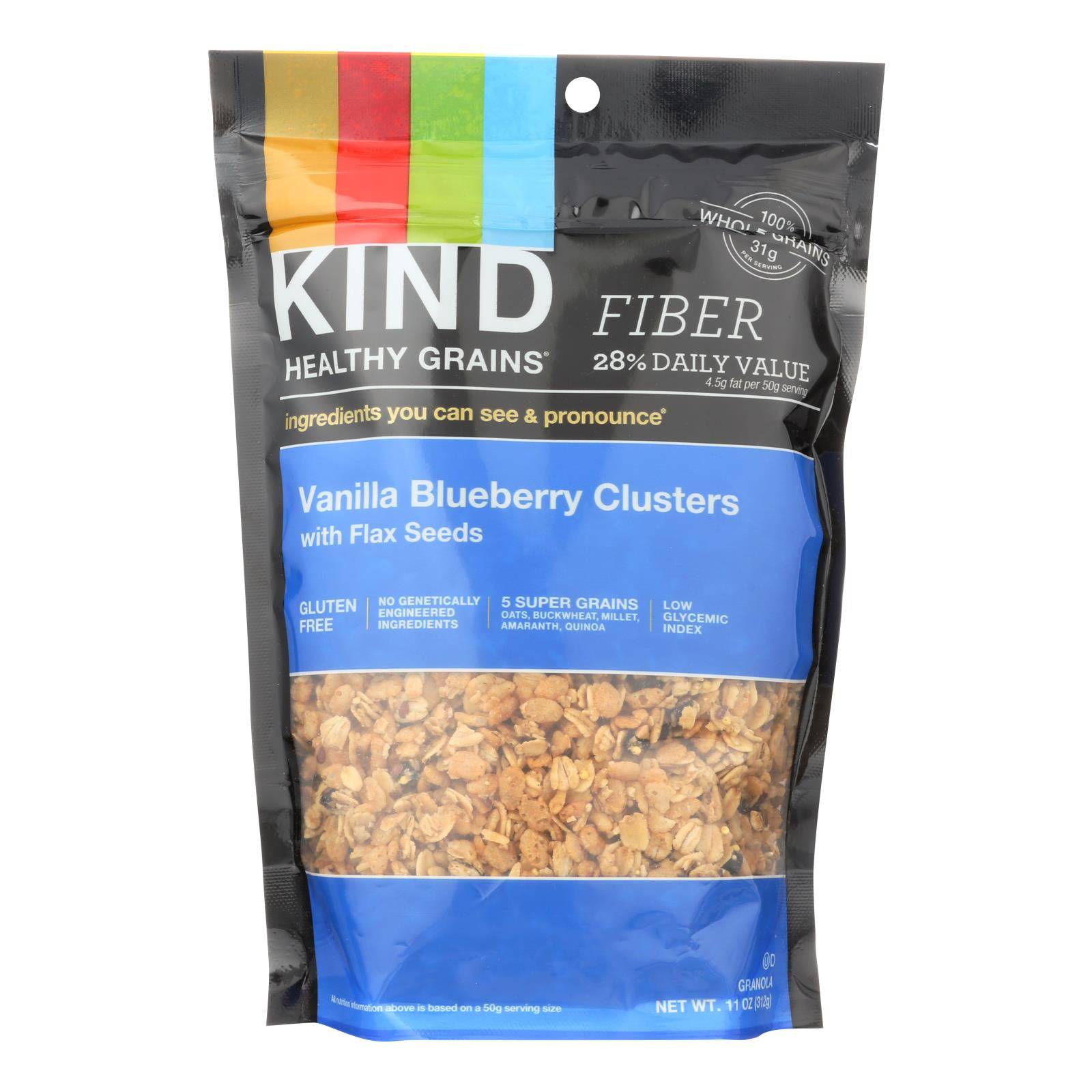 Kind Healthy Grains Vanilla Blueberry Clusters With Flax Seeds - 11 Oz - Case Of 6 | OnlyNaturals.us