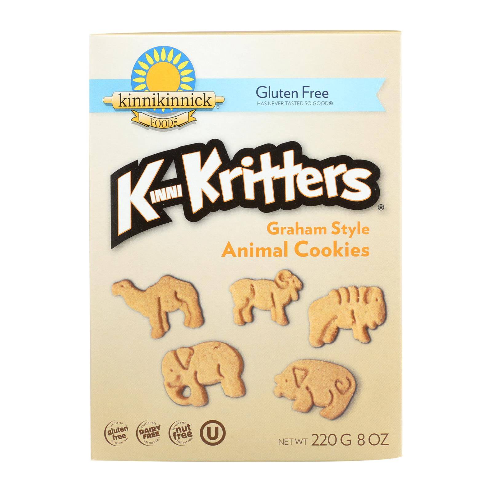 Kinnikinnick Kinnikritter Animal Cookies - Case Of 6 - 8 Oz. | OnlyNaturals.us