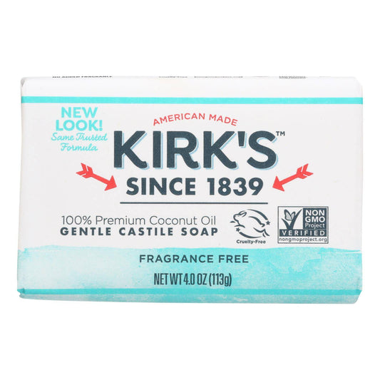 Buy Kirk's Natural Original Coco Castile Soap Fragrance Free - 4 Oz  at OnlyNaturals.us
