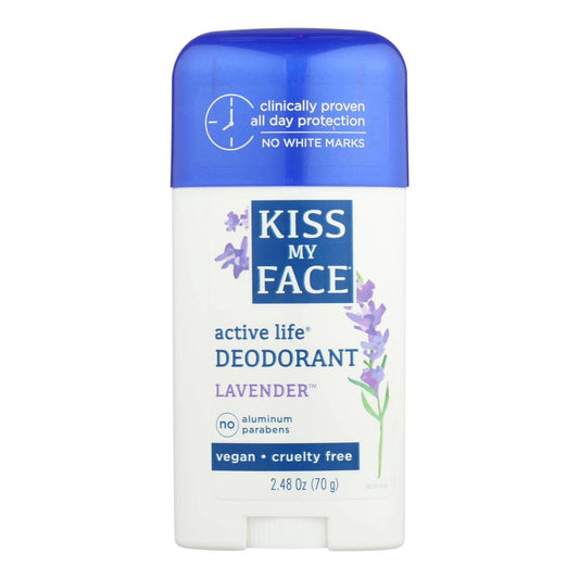 Kiss My Face Active Life Deodorant Lavender - 2.48 Oz | OnlyNaturals.us