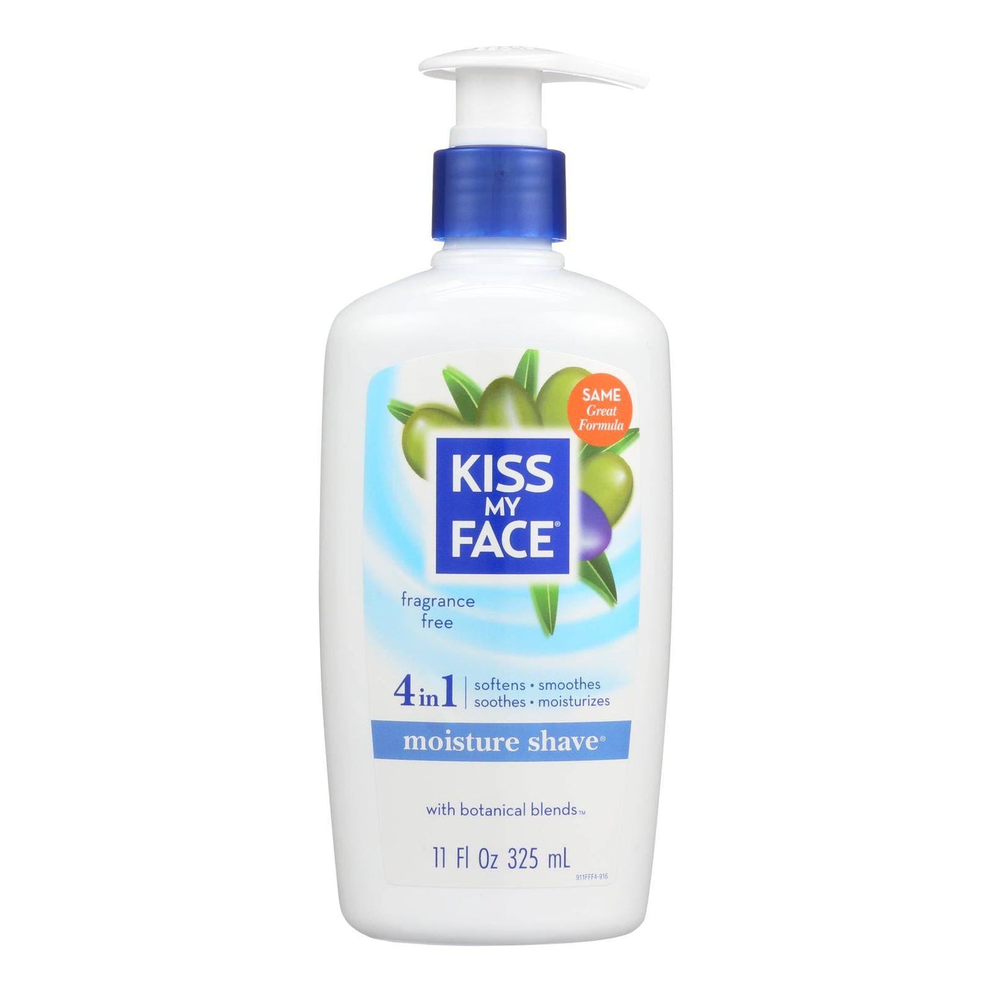 Kiss My Face Moisture Shave Fragrance Free - 11 Fl Oz | OnlyNaturals.us