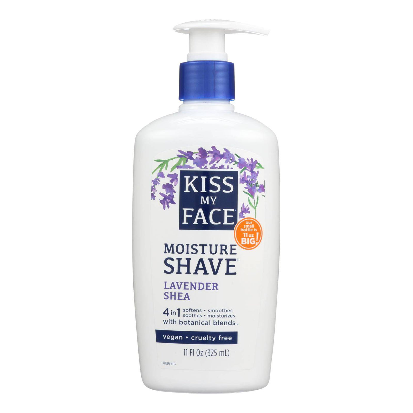 Kiss My Face Moisture Shave Lavender Shea - 11 Fl Oz | OnlyNaturals.us