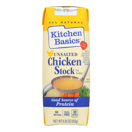 Kitchen Basics All Natural Unsalted Chicken Stock  - Case Of 12 - 8.25 Oz | OnlyNaturals.us