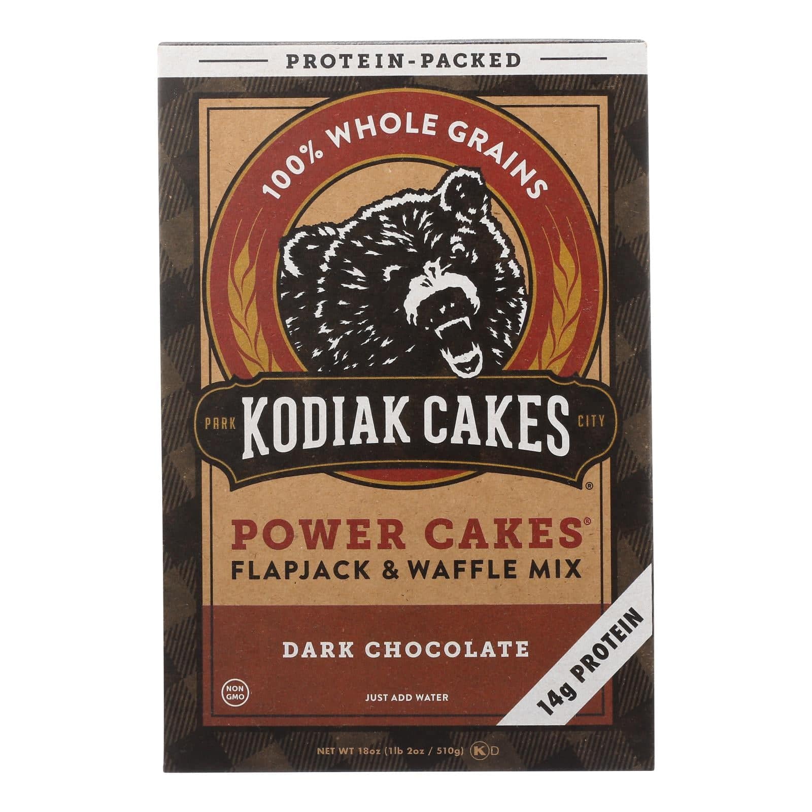 Kodiak Cakes Power Cakes Dark Chocolate Flapjack And Waffle Mix  - Case Of 6 - 18 Oz | OnlyNaturals.us