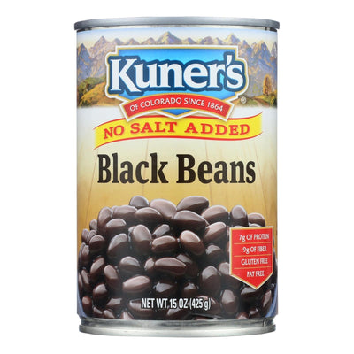 Kuner - Black Beans - No Salt Added - Case Of 12 - 15 Oz. | OnlyNaturals.us