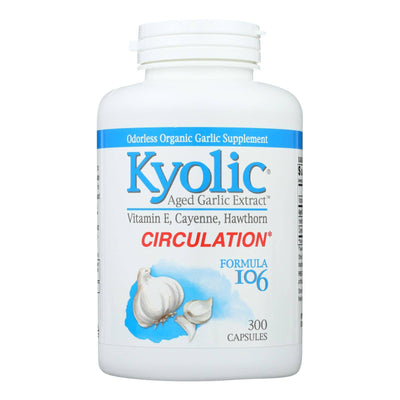Kyolic - Aged Garlic Extract Circulation Formula 106 - 300 Capsules | OnlyNaturals.us