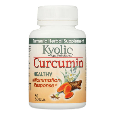 Kyolic - Aged Garlic Extract Curcumin Healthy Inflammation Response - 50 Capsules | OnlyNaturals.us