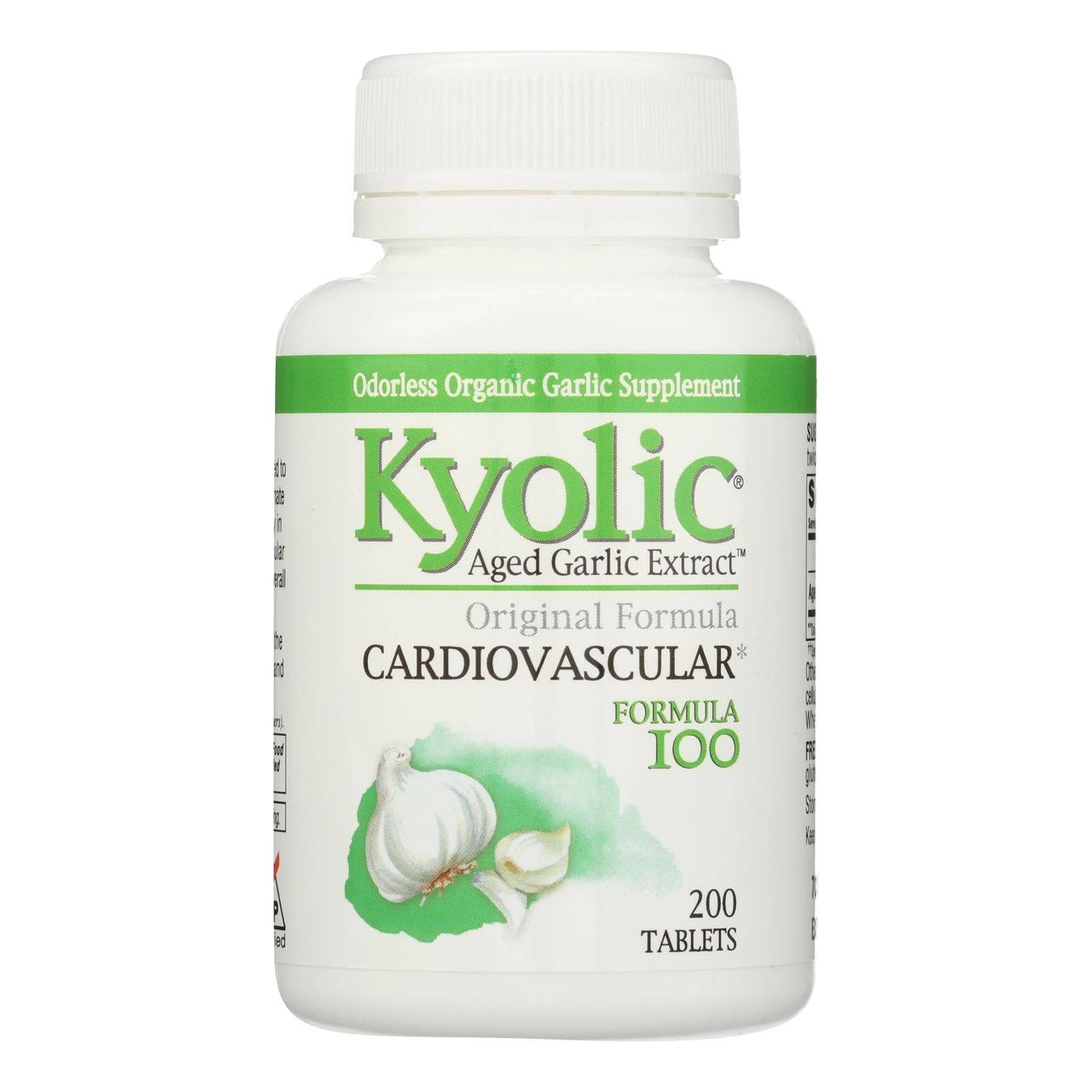 Buy Kyolic - Aged Garlic Extract Hi-po Cardiovascular Original Formula 100 - 200 Tablets  at OnlyNaturals.us