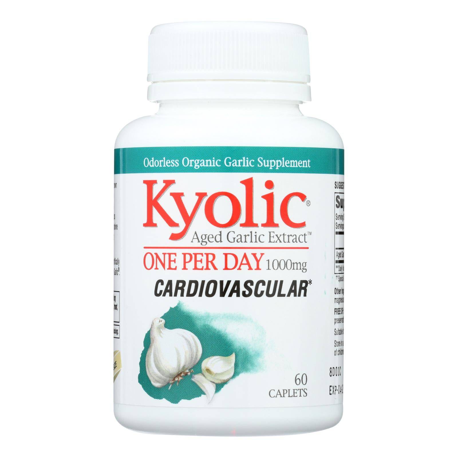 Buy Kyolic - Aged Garlic Extract One Per Day Cardiovascular - 1000 Mg - 60 Caplets  at OnlyNaturals.us
