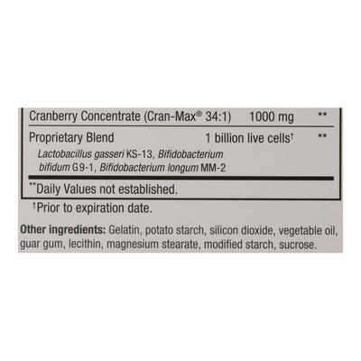 Kyolic - Cran Logic Cran-max Cranberry Extract Plus Probiotics - 60 Capsules | OnlyNaturals.us