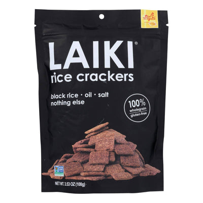 Laiki Rice Crackers - Black - Case Of 8 - 3.5 Oz. | OnlyNaturals.us