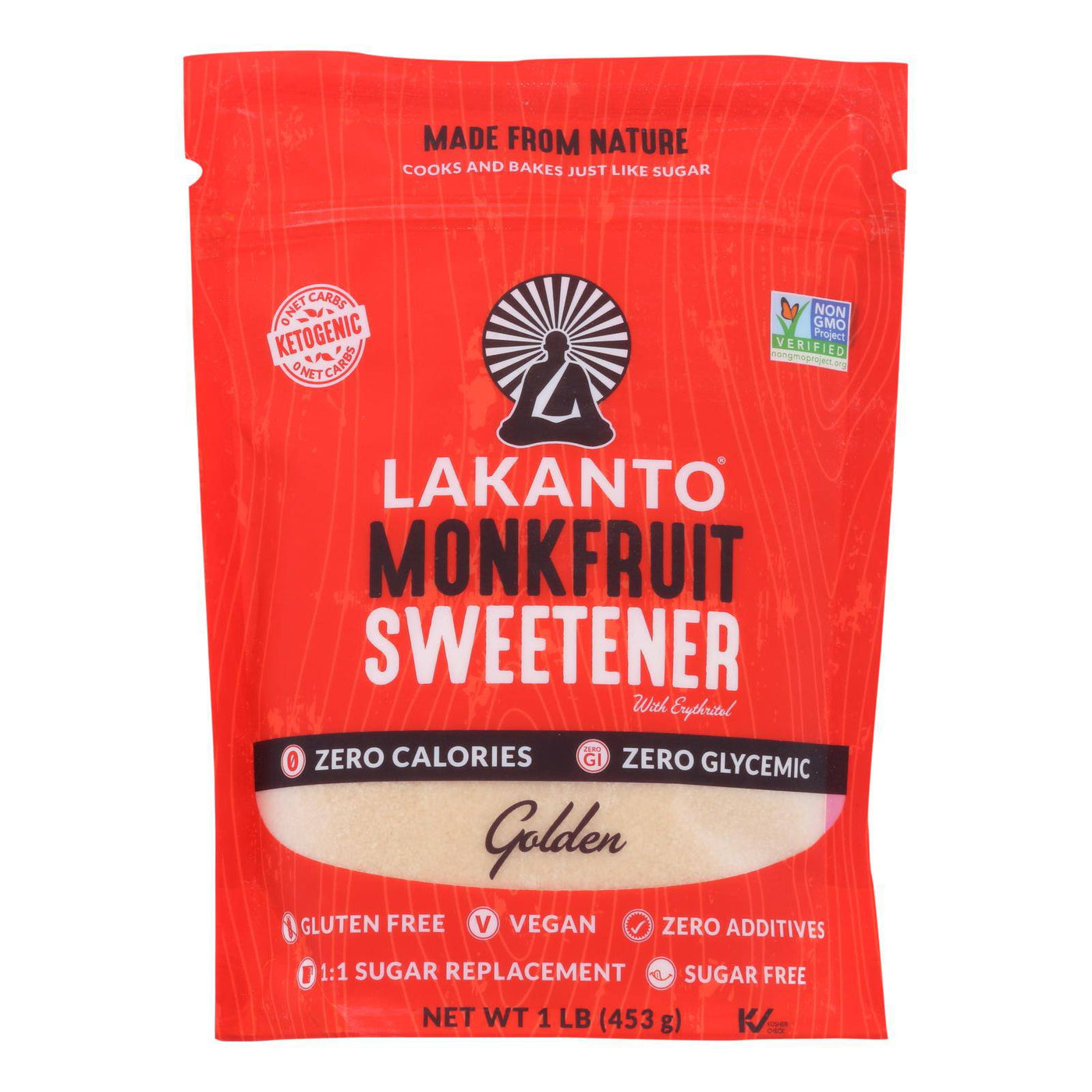 Lakanto - Monkfruit Sweetener - Golden - Case Of 8 - 16 Oz. | OnlyNaturals.us
