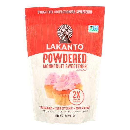 Lakanto Powdered Monkfruit Sweetener With Erythritol  - Case Of 8 - 1 Lb | OnlyNaturals.us