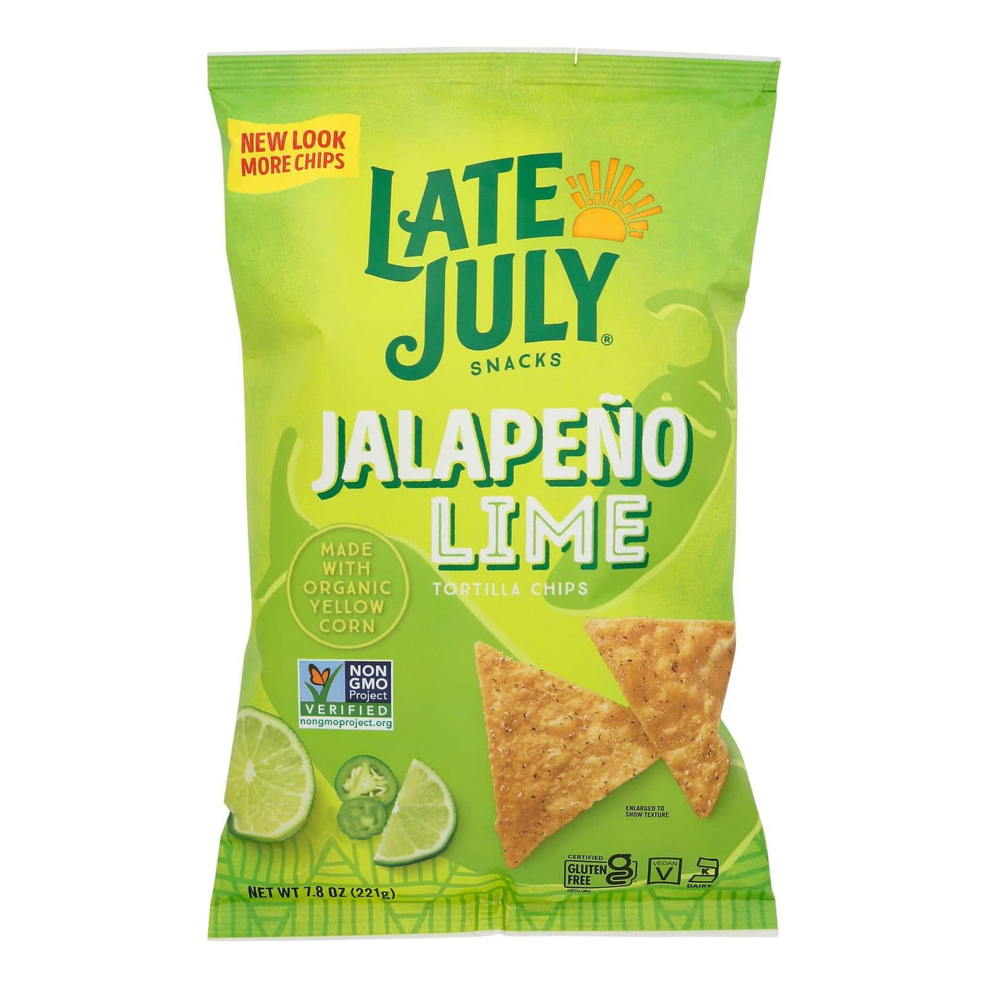 Late July Snacks - Tort Chip Jalap Lime - Case Of 12-7.8 Oz | OnlyNaturals.us