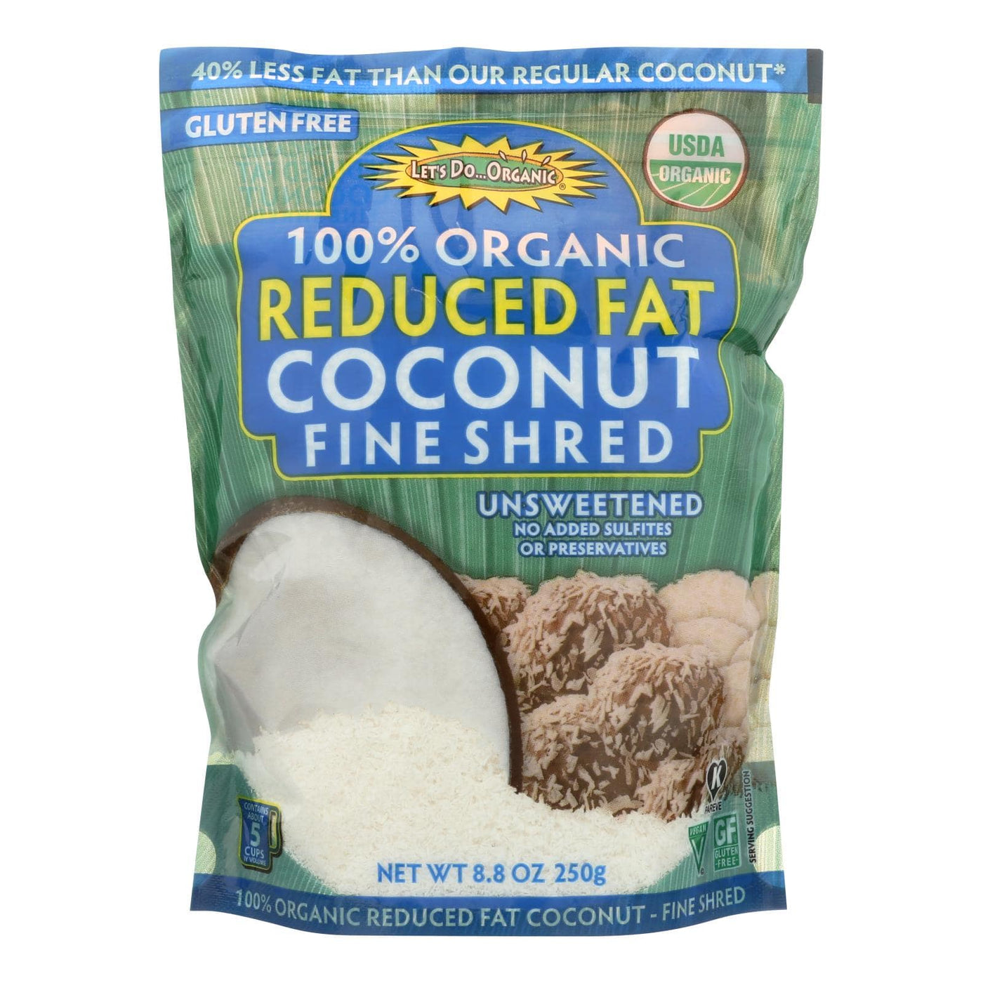 Buy Let's Do Organics Organic Lite Shredded - Coconut - Case Of 12 - 8.8 Oz.  at OnlyNaturals.us