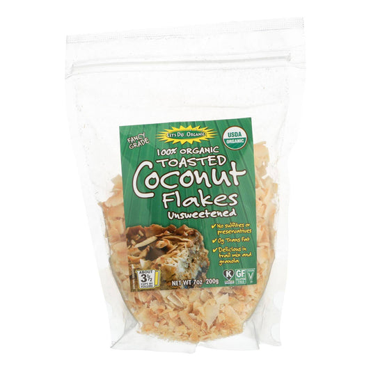 Let's Do Organics Toasted Coconut Flakes - Organic - Case Of 12 - 7 Oz. | OnlyNaturals.us