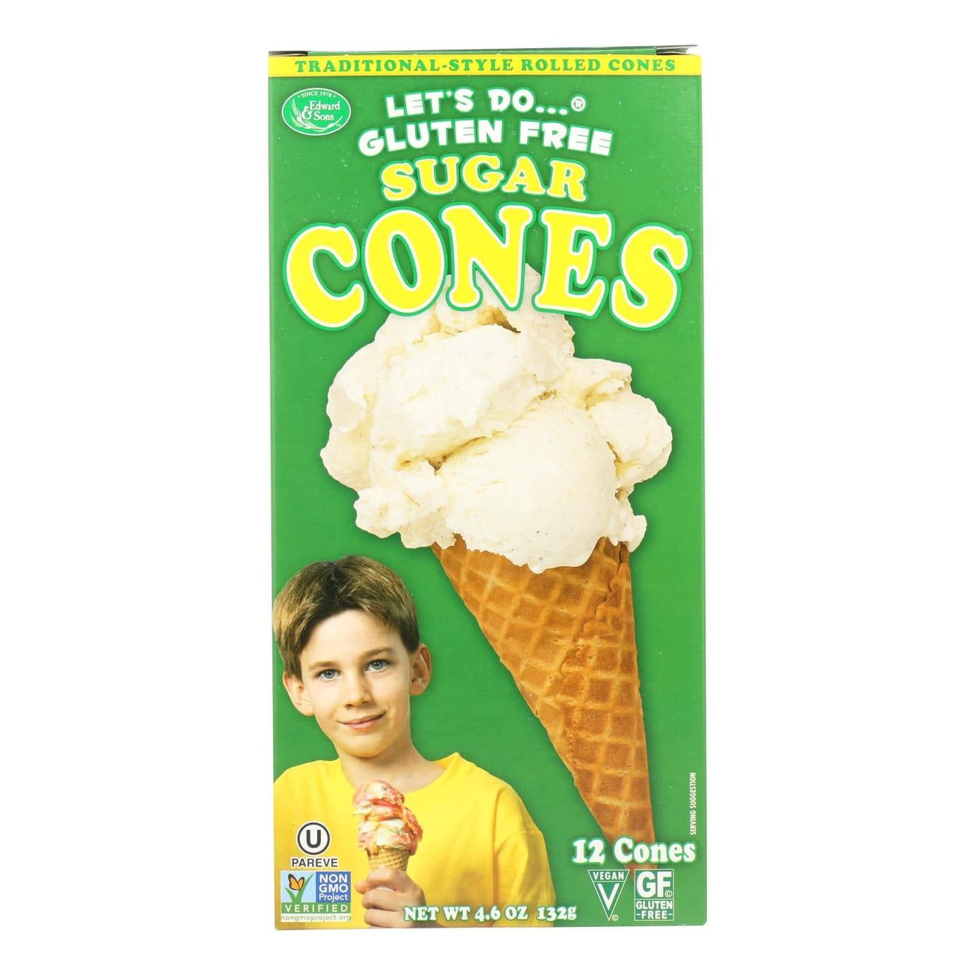 Let's Do Ice Cream Cones - Sugar - Case Of 12 - 4.6 Oz. | OnlyNaturals.us
