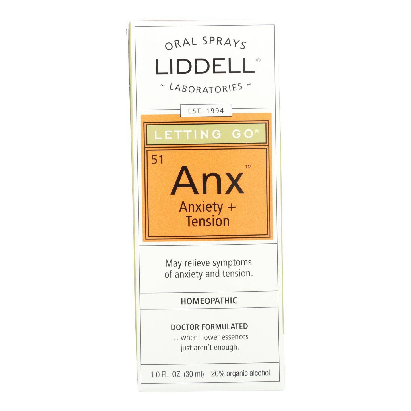 Buy Liddell Homeopathic Letting Go Anxiety Spray - 1 Fl Oz  at OnlyNaturals.us
