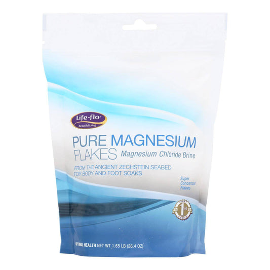 Life Flo - Magnesium Flakes Pure - 1 Each - 1.65 Lb | OnlyNaturals.us