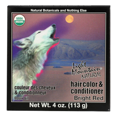 Buy Light Mountain Hair Color - Bright Red - Case Of 1 - 4 Oz.  at OnlyNaturals.us