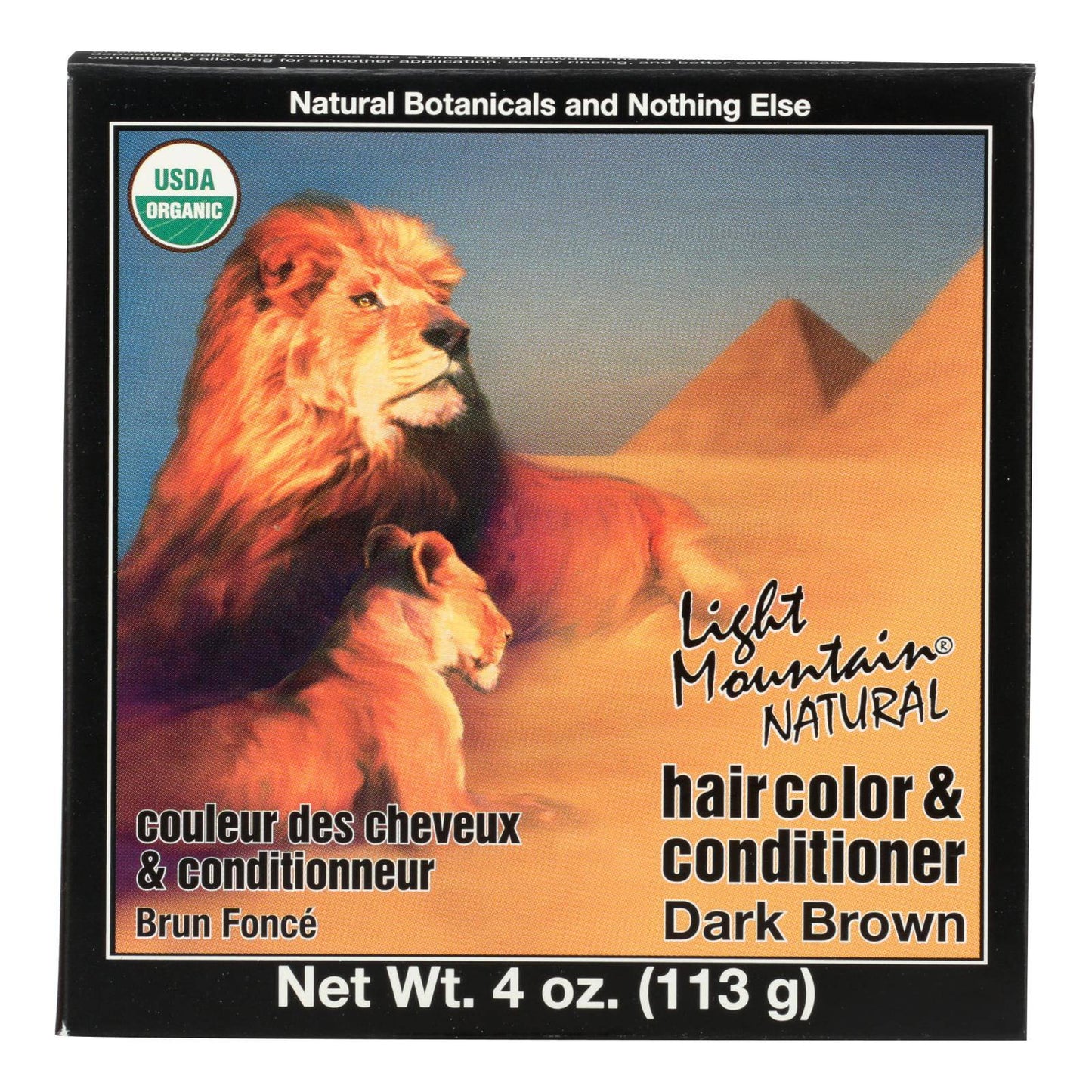 Buy Light Mountain Organic Hair Color And Conditioner - Dark Brown - 4 Oz  at OnlyNaturals.us