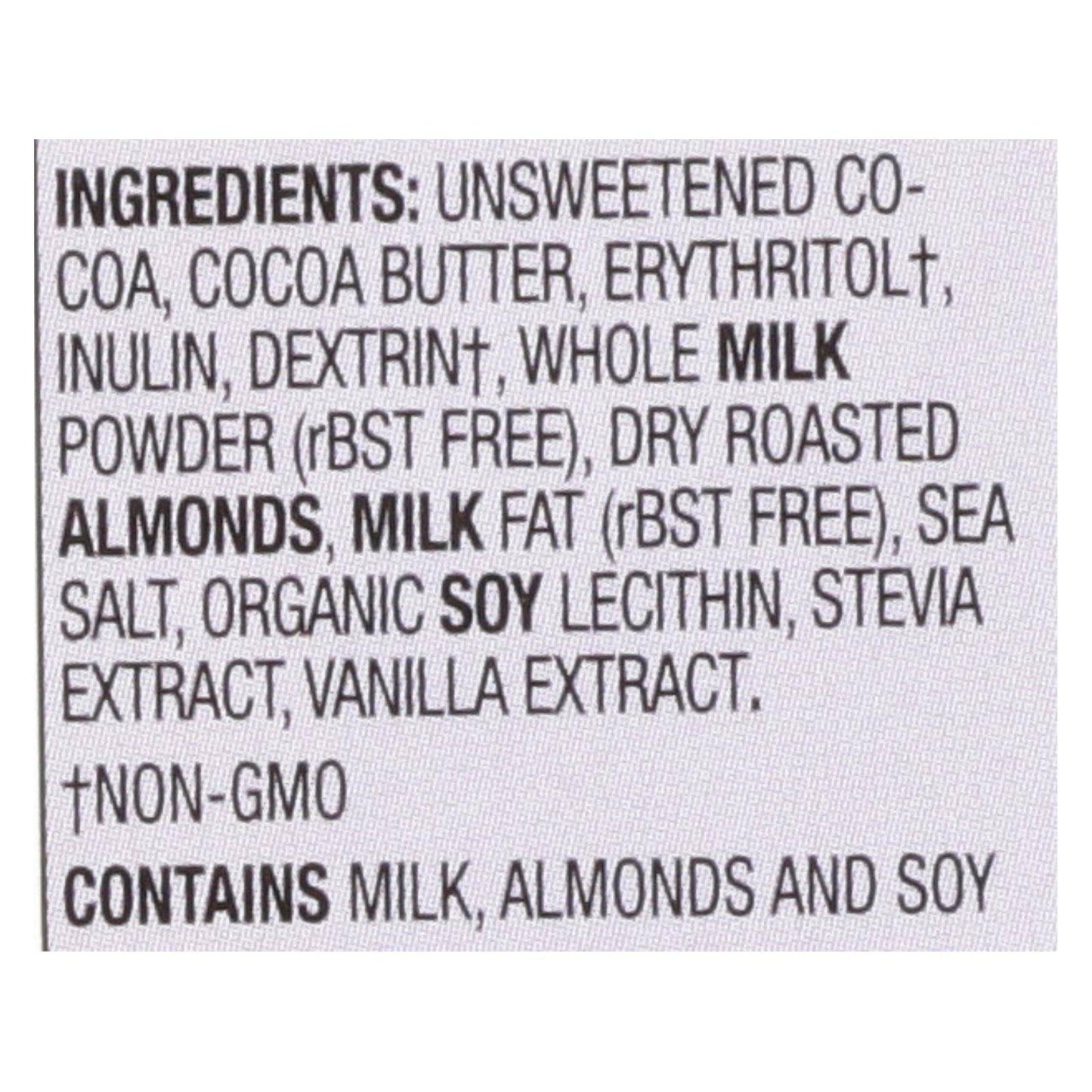 Lily's Sweets Chocolate Bar - Milk Chocolate - 40 Percent Cocoa - Salted Almond - 3 Oz Bars - Case Of 12 | OnlyNaturals.us