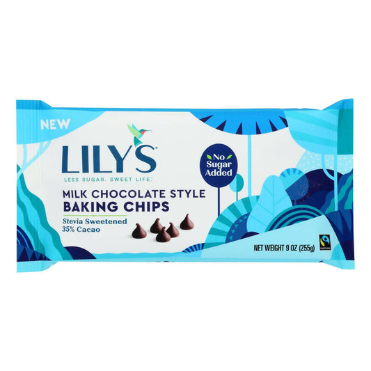 Lily's Sweets - Baking Chips Milk Choclat - Case Of 12 - 9 Oz | OnlyNaturals.us