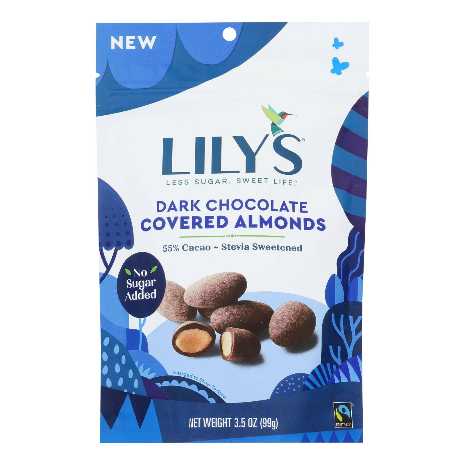 Lily's Sweets - Cvrd Almond Dark Chocolate Stevia - Case Of 12 - 3.5 Oz | OnlyNaturals.us