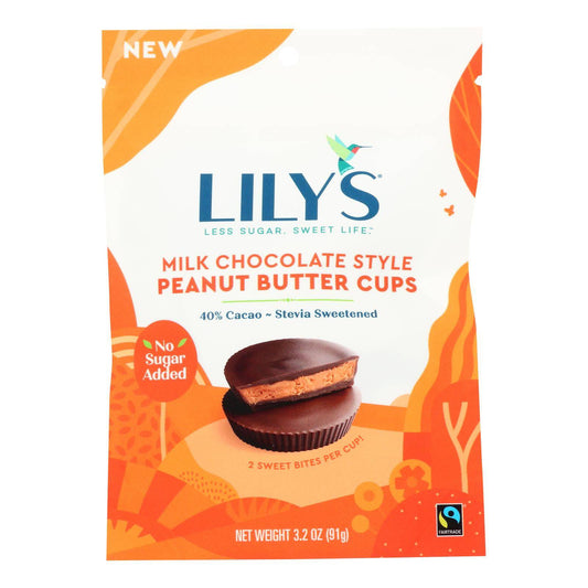 Lily's Sweets - Peanut Butter Cup Milk Chocolate - Case Of 12 - 3.2 Oz | OnlyNaturals.us