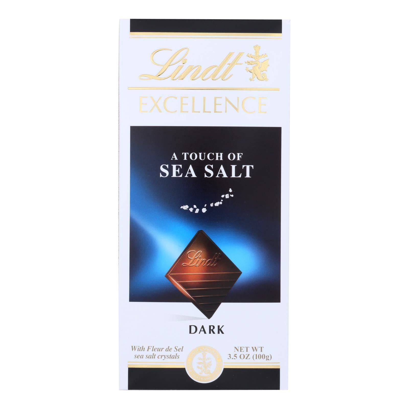 Buy Lindt Chocolate Bar - Dark Chocolate - 47 Percent Cocoa - Excellence - Touch Of Sea Salt - 3.5 Oz Bars - Case Of 12  at OnlyNaturals.us