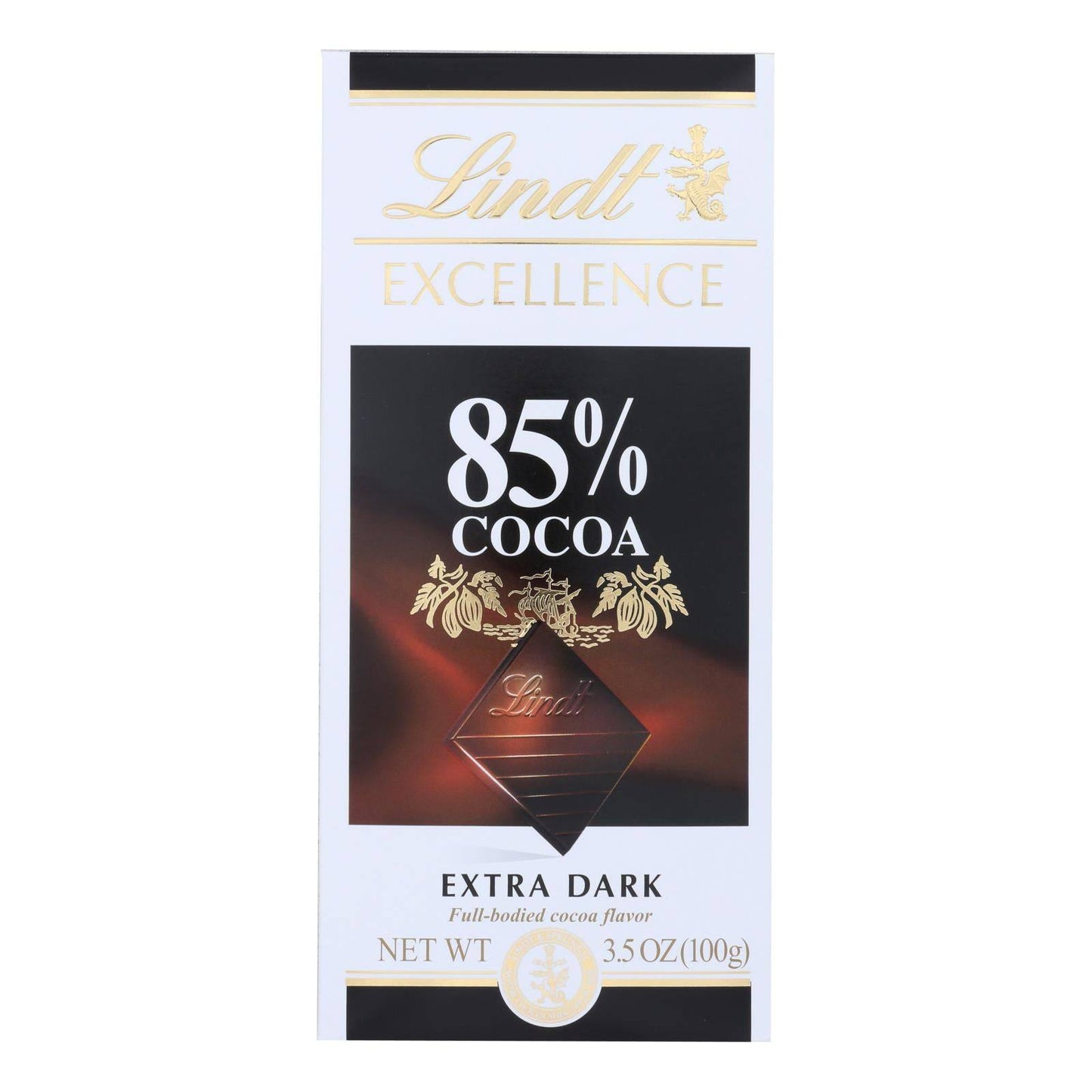 Lindt Chocolate Bar - Dark Chocolate - 85 Percent Cocoa - Extra Dark - 3.5 Oz Bars - Case Of 12 | OnlyNaturals.us