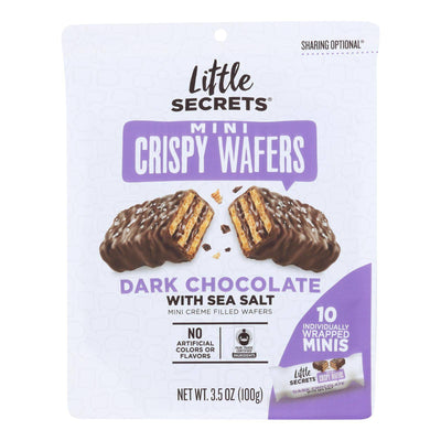 Little Secrets - Crispy Wafrs Dark Chocolate Sea Salt - Case Of 6-3.5 Oz | OnlyNaturals.us